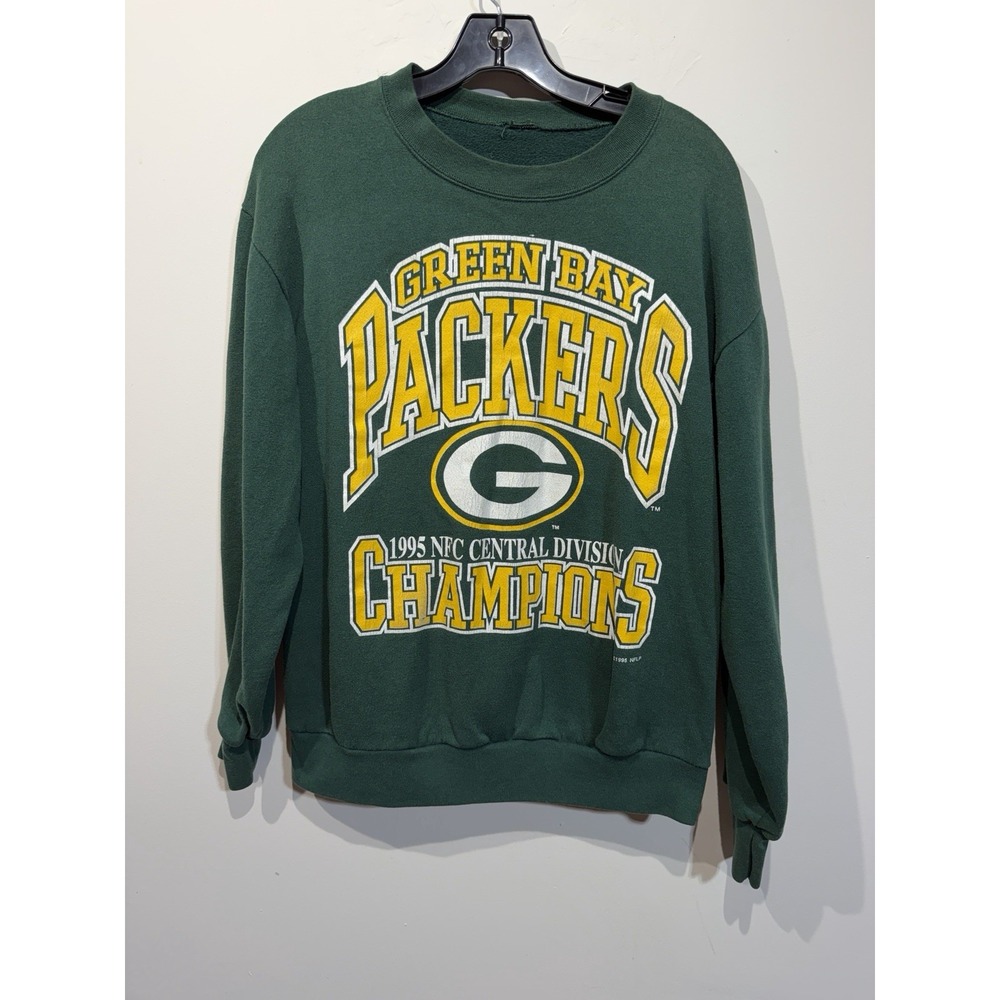 Vintage 90's Green Bay Packers NFC Champions NFL Green Sweatshirt - Size M